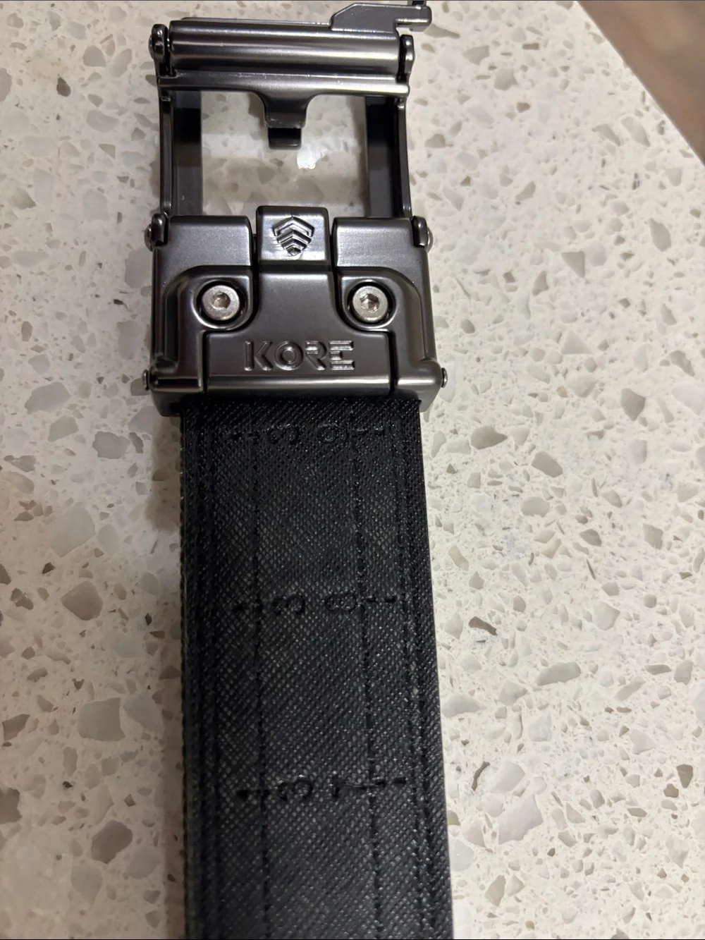 Men's Olive Webbing Belt with Gunmetal Slide Buckle